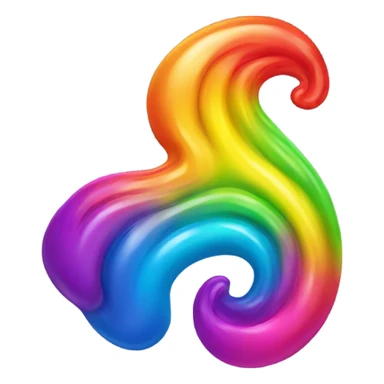 A rainbow yeti poop swirl emoji sticker