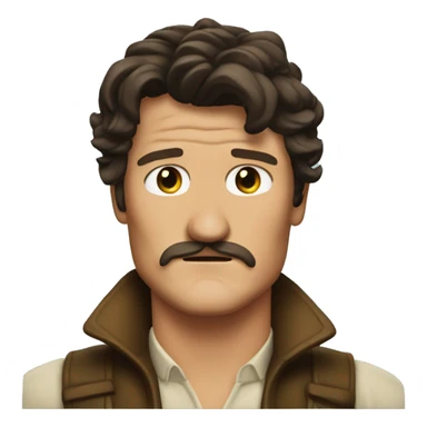 pedro pascal with a bow on his head sticker