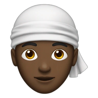 Handsome black male with a durag and an eyepatch sticker