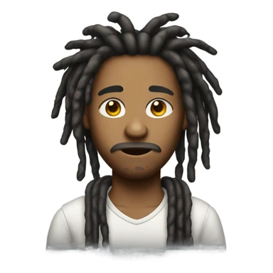 nonchalant dread head sticker