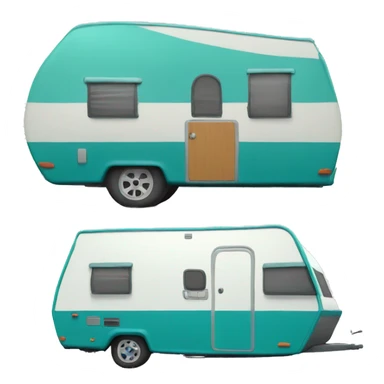 Teal Blue Camper sticker