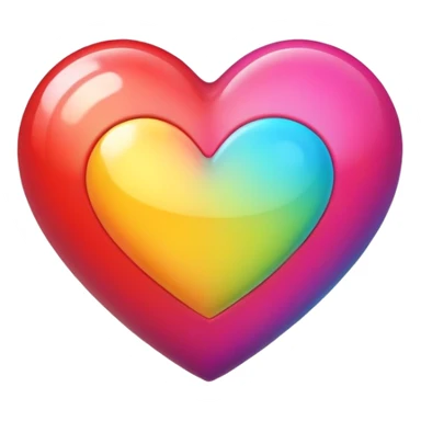 Cœur multicolore  sticker