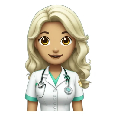 Mermaid nurse kawai sticker