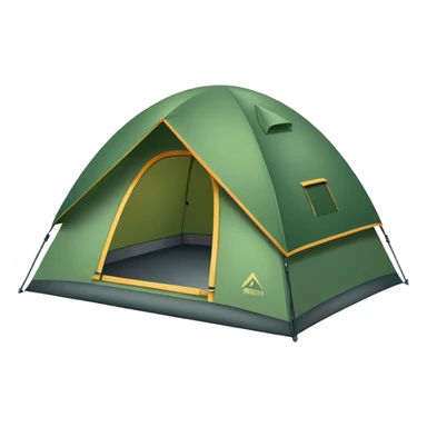 green camping tent sticker