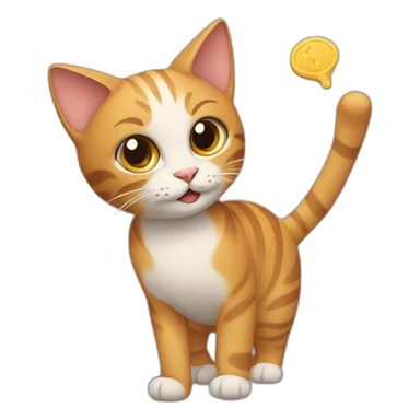 cat holding something sticker