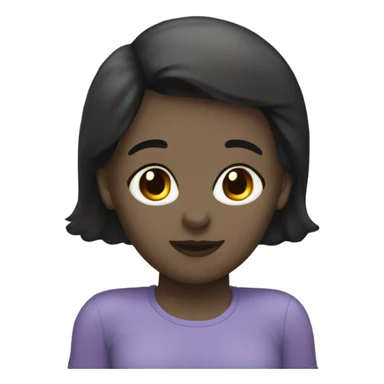 White girl dark hair kissing bald black man sticker