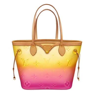 louis vuitton pink and yellow ombré tote sticker