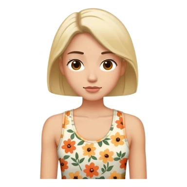 Floral tank top sticker