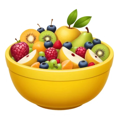fruit salad yellow bowl sticker