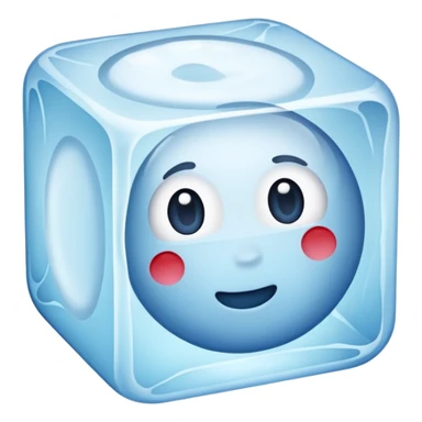 just one circle ice cube sticker