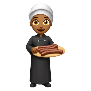 engineer in dubai wearing an abaya cooking sausages at the bbq sticker
