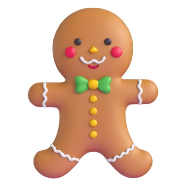 gingerbread man sticker