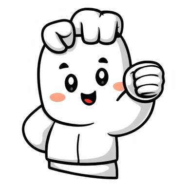 person celebrating completed job, thumbs up gesture sticker