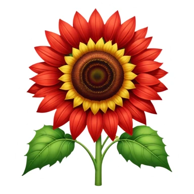 Red sunflower  sticker