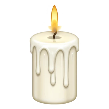 Thin and long Candle dripping wax as if someone is holding it sticker