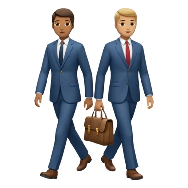 two mans walking full body sticker