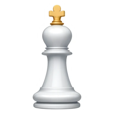 white plastic chess pieces, queen, white sticker