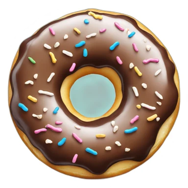A donut doing a donut  sticker