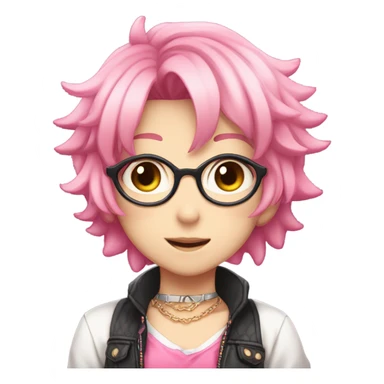 Astolfo femboy anime character with pink hair sticker