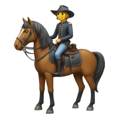 Chat sur un cheval sticker