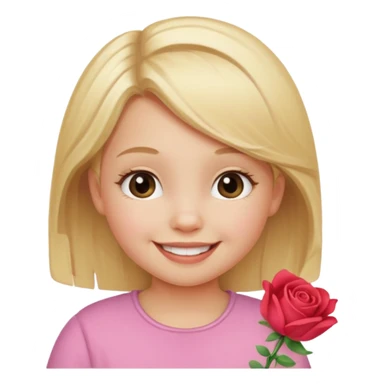  girl blond hair todler emojj sticker