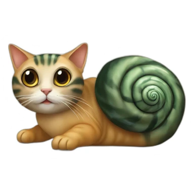 Escargots sur un chat sticker