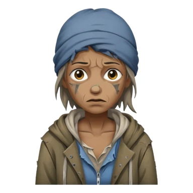 a homeless woman sticker