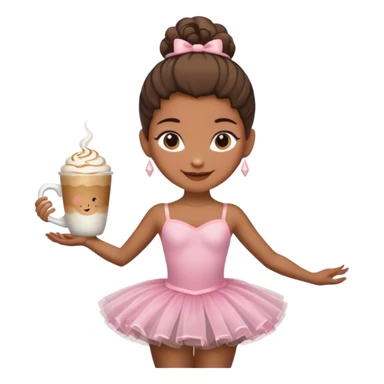 Una bailarina pero con la cabeza de un café capuccino  sticker