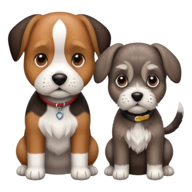 Beagle and a mini schnauzer  sticker