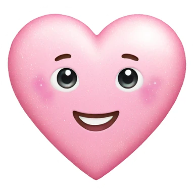 Pastel pink heart with sparkles  sticker