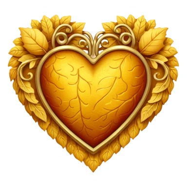 Autumn heart sticker
