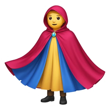  Cape no human Emoji fantasy pixel art style sticker