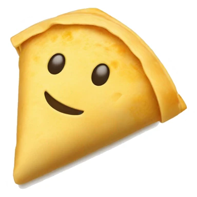 Folded tortilla with cheese and corn inside slightly visible from the edge  sticker