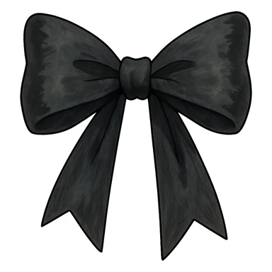 gothic bow sticker