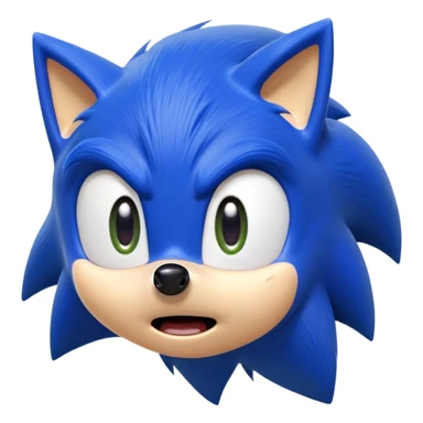 Sonic with a suprised face sticker