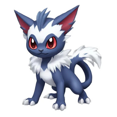 Edgy Cool Chibi Sneasel-Nargacuga-Absol-Pokémon-Fakémon-fusion-cat Full Body sticker