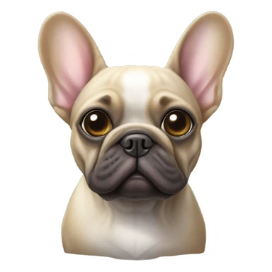 Realistic alien frenchie sticker