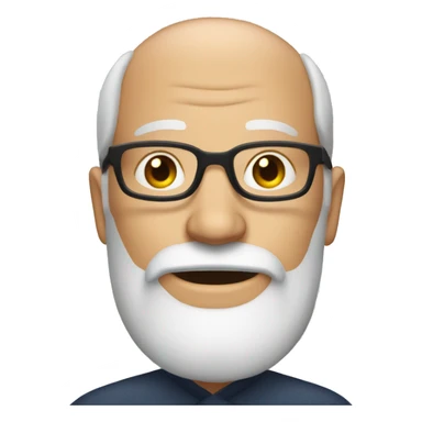 55 yr old white male with beard and glasses sticker