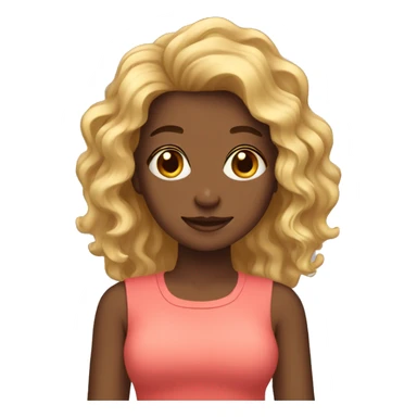  Wavy hair girl sticker
