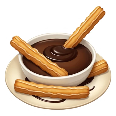 churros and chocolate sauce sticker