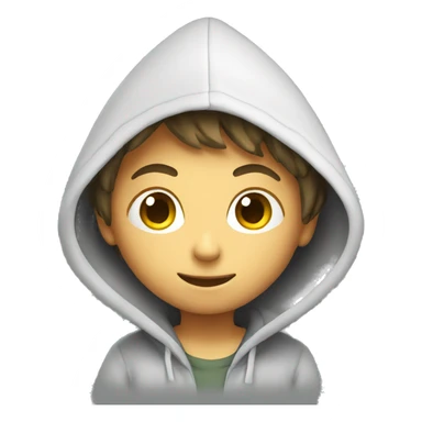 Boy hooded with cbd sticker