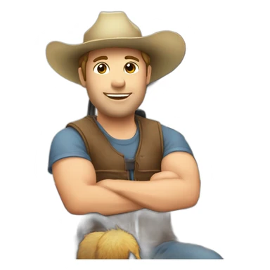 Tracteur sur vache sticker