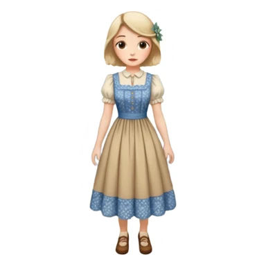 Cottagecore style realistic highly detailed with vintage material dress sticker