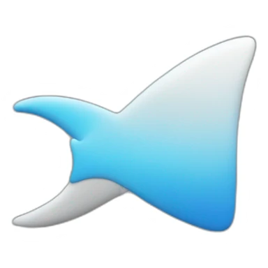 my logo : the letter 'T' in italic basic font with a sharkthin on top  sticker