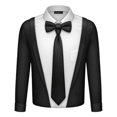 white shirt & black tie (without face, just clothes) sticker