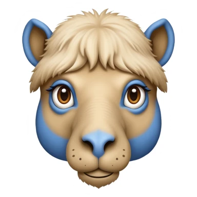 blue camel just face sticker