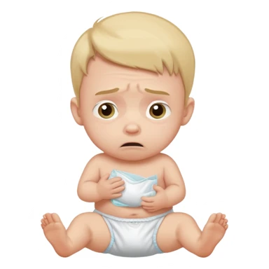 guy in a diaper saying that he needs a diaper change sticker