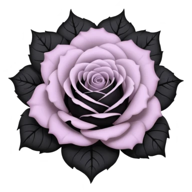 pastel goth black rose sticker