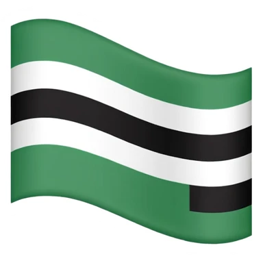 Make the flag of the Ural Republic, white, green, black sticker