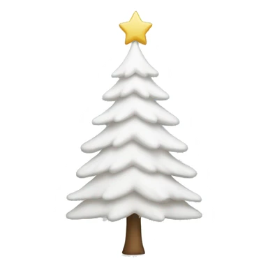 White christmas tree sticker